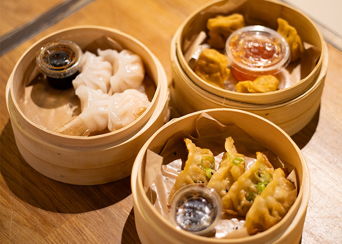 Tre olika sorters dumplings